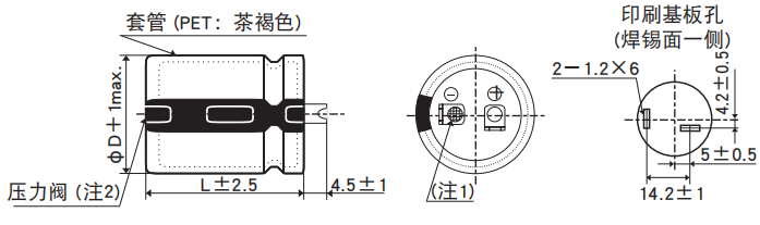 黑金钢电容基板自立型铝电解电容器 KHE系列介绍 黑金钢电容基板自立型铝电解电容器 KHE系列介绍